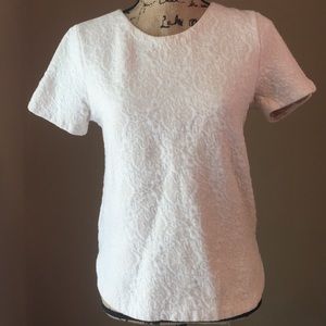 J.Crew Small Back Zip Shirt White Cream Great Cond